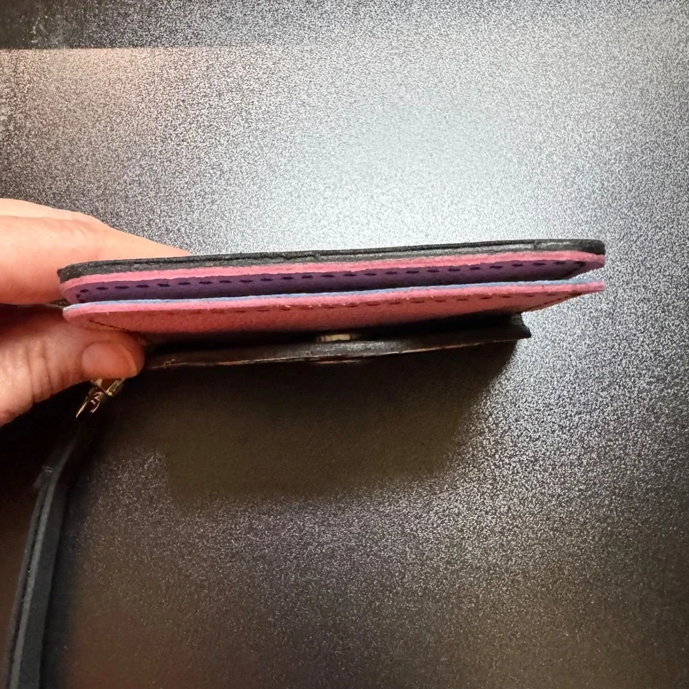 Cork Card Wallet Womens‎ Floral Butterfly Pink Wristlet Coin Purse Holder